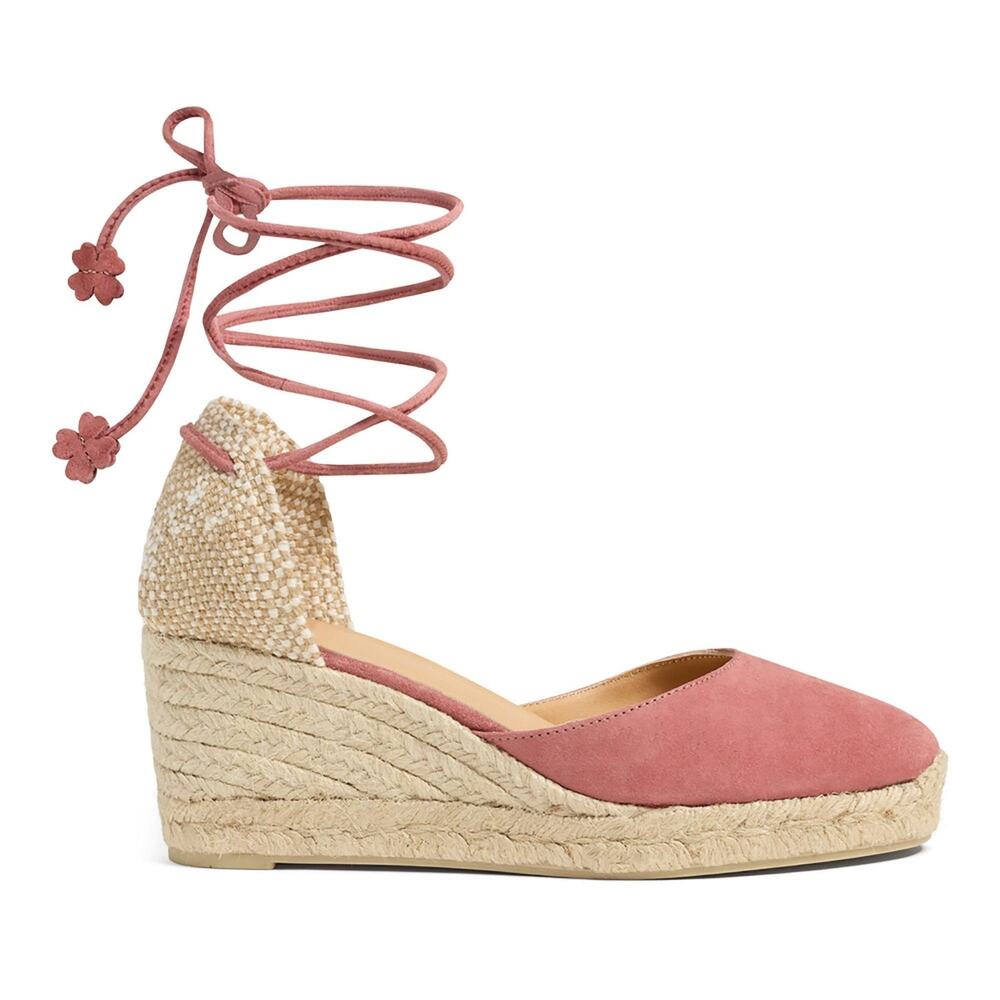 CASTANER WOMENS CARINA 60MM WEDGE ESPADRILLE MARSALA 7.5 MEDIUM